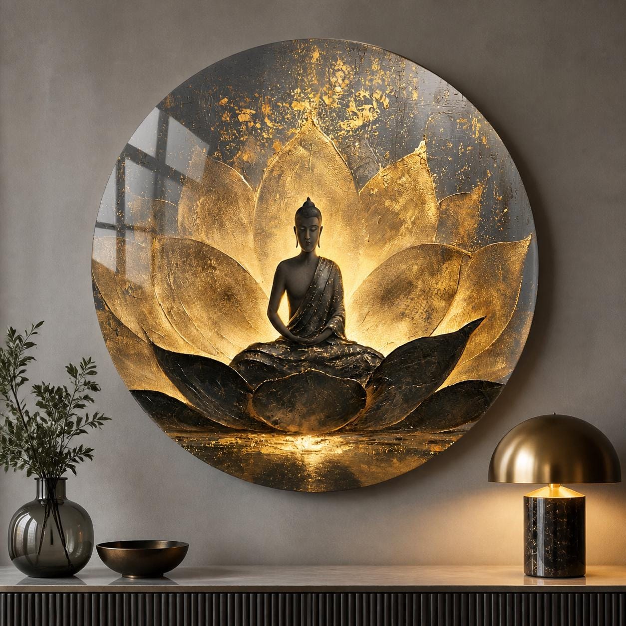 Japanese Buddha Painting - Etsy