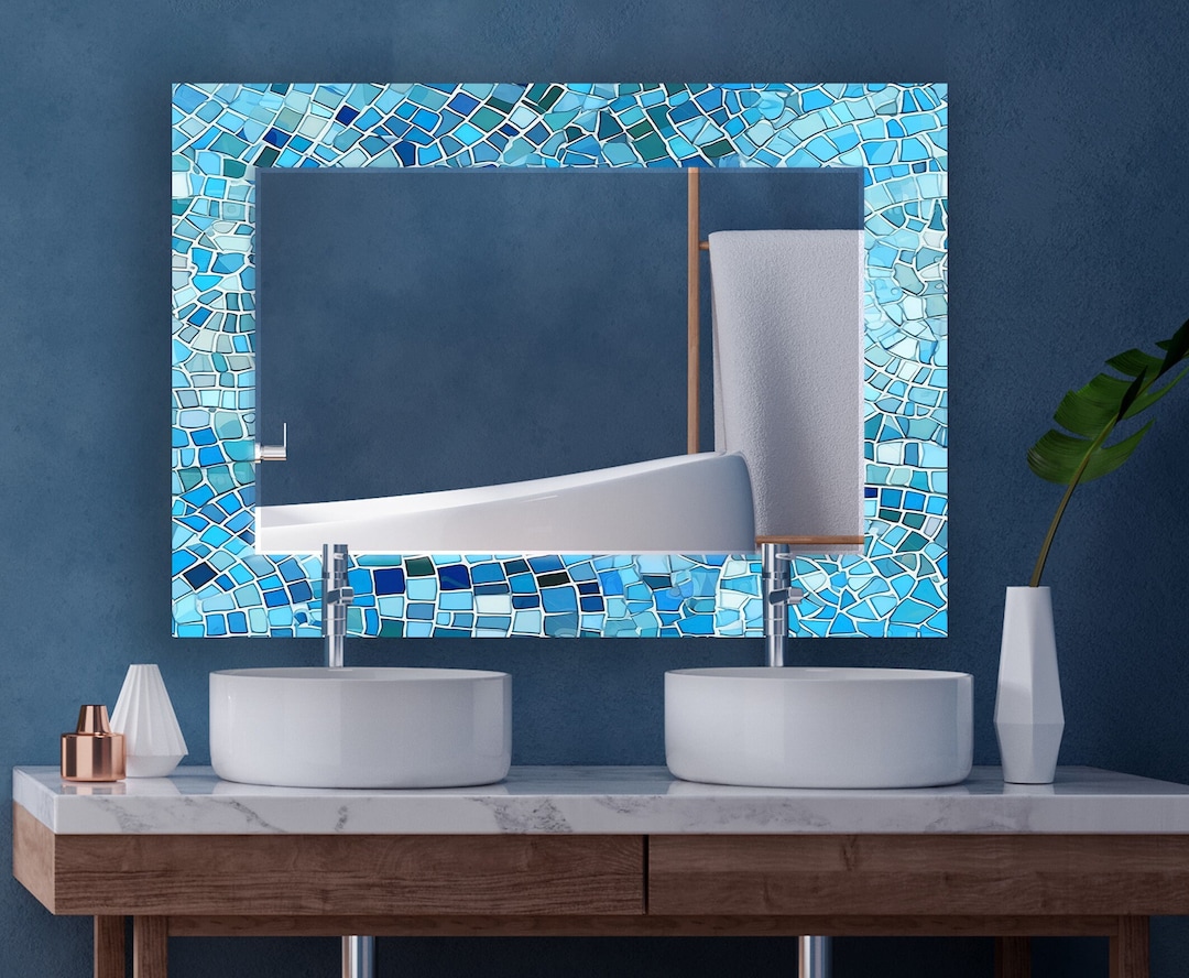 Tempered Glass Mirror Wall Decor for Bathroom Mirror, Entryway Wall ...