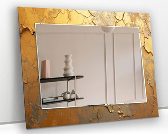 Tempered Glass Mirror Wall Decor for Bathroom Mirror-Entryway Wall Mirror-Circle Mirror-Vanity Mirror-Golden Mirror-Gold wall Mirror