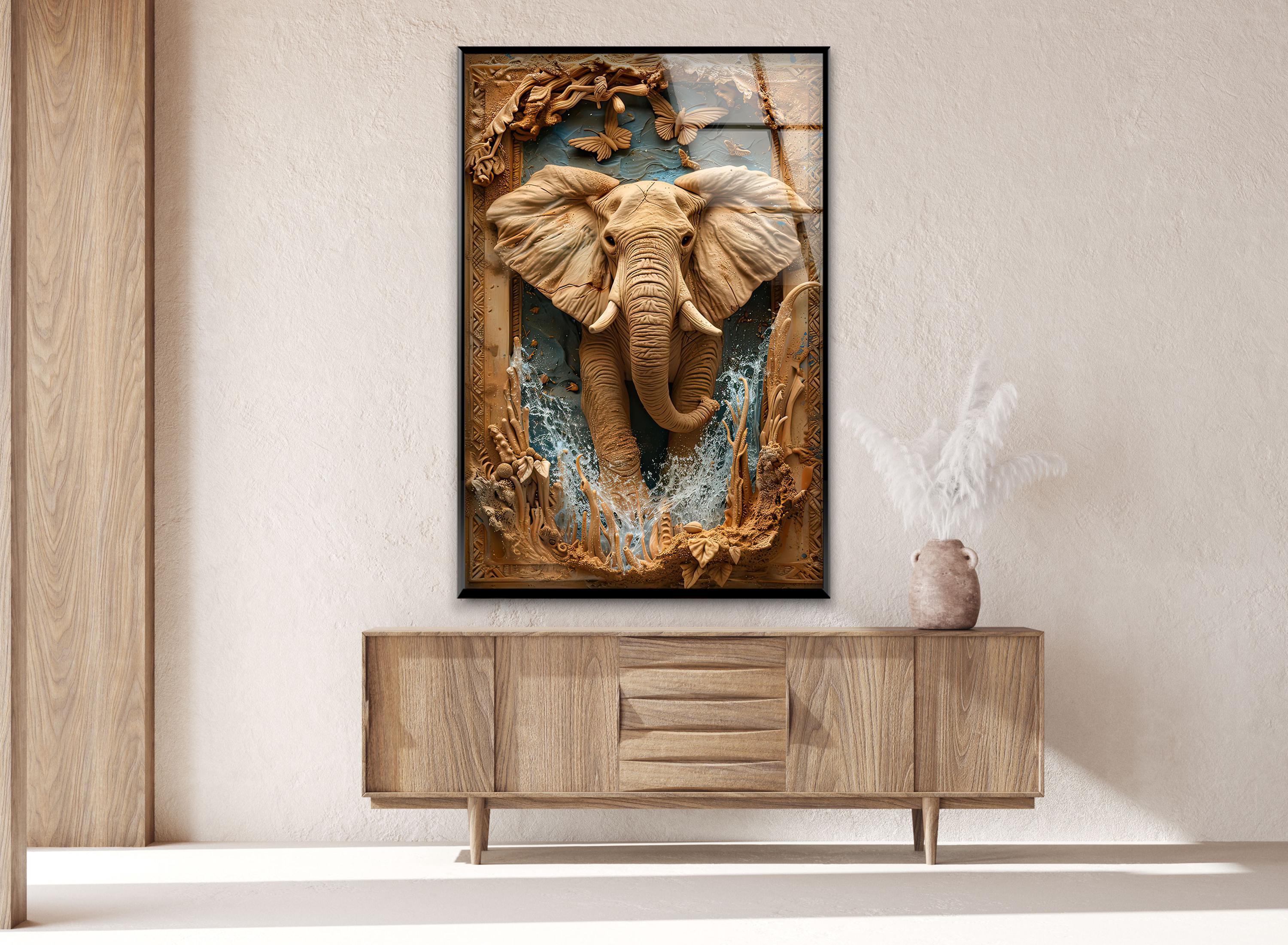 Set de peinture sur toile 4 Safari / Jungle Éléphant Lion Tigre Girafe - Enfants