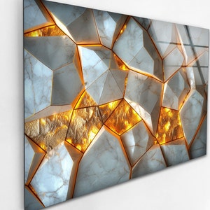 Tempered Glass Art, Glass Printing Art, Tempered Glass Wall Art, Gold Abstract Wall Art, Golden Marble Wall Art