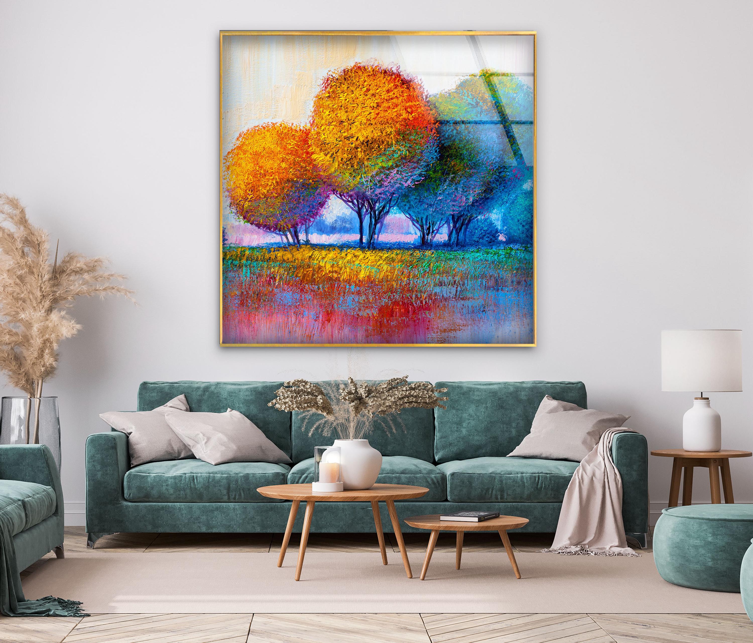 Tableau en verre Reflet d'une girafe dans la nature - Amtmann