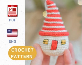 WEIHNACHTSORNAMENTE HAUS | Häkelanleitung Haus| Amigurumi Weihnachtsschmuck | Handgemachte Winter Baum Dekoration
