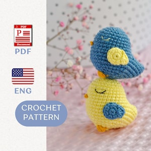 BIRD CROCHET PATTERN Amigurumi cute spring bird Keychain tutorial