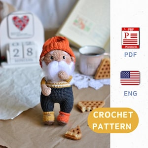 GNOME-HAAKPATROON, kerst- en halloweenversieringen, knuffel amigurumi, gehaakte kerstman