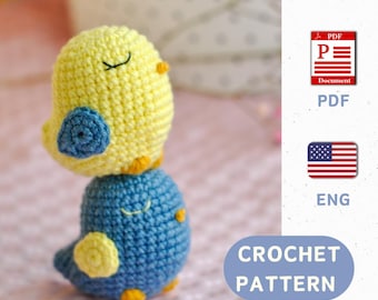 Bird Amigurumi Crochet Pattern: Cute Spring Keychain (PDF)