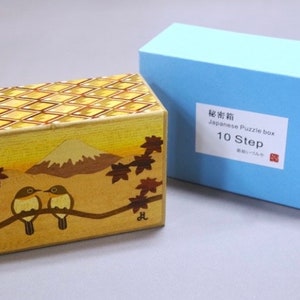 Japanese handmade  10 times secret wooden puzzle box,japanese unique gift,japanese handmade secret puzzle box