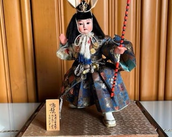 アンティークの応神天皇の雛人形、手作り、展示台付き - Etsy 日本