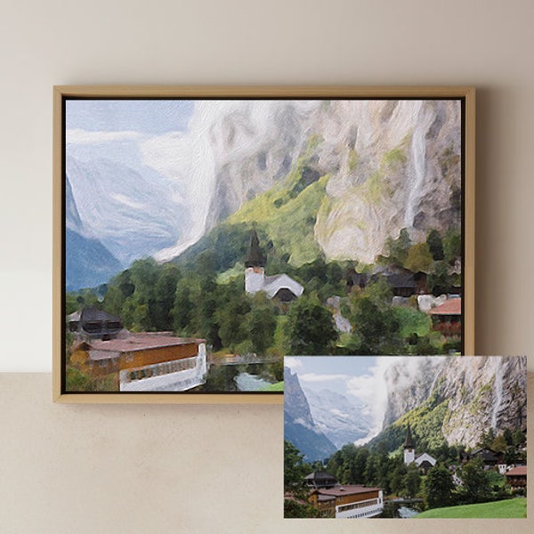 CUSTOM Reisefotographie zur Malerei gedrechselt, Landschaft, Haustierportrait, Landschaftsbild, Einweihungsparty, persönliche Geschenkidee