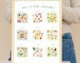 Colorful Nutrition Poster: Kitchen & Office Decor (Digital Download), The vitamin Alphabet