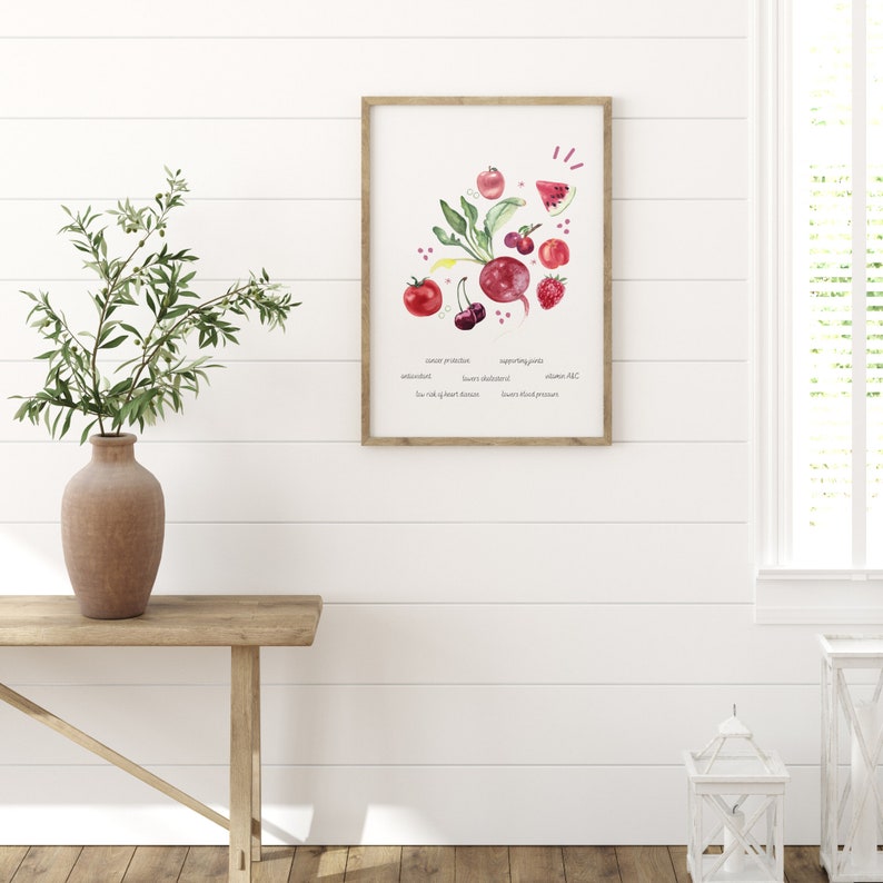 Nutrition Poster Set: Colorful Kitchen Prints (Digital Download) image 9