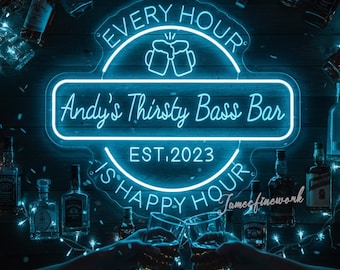 Neonreclame bar: gegraveerd ledlicht, decor mangrot