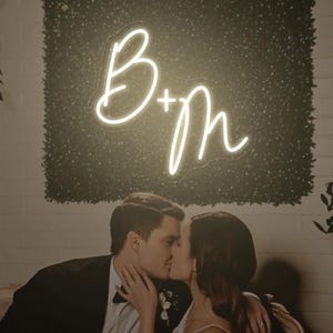 Custom Wedding Initials Neon Sign, Personalized Wedding Neon Sign For Reception, Aesthetic Sign For Wedding, Personalized Wedding Gift