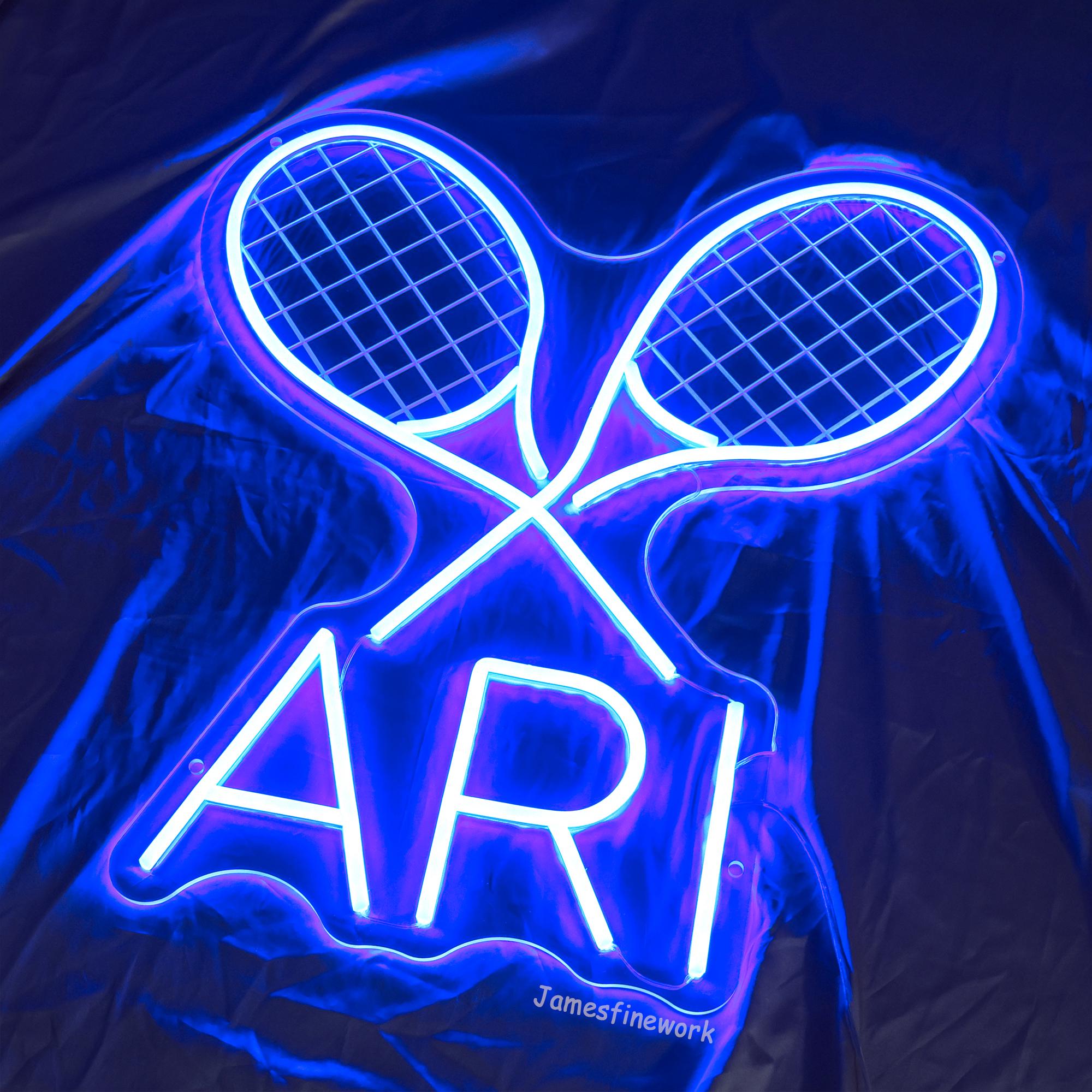 Tennis Racket Sign Custom Custom Tennis Neon Sign, Tennis Racket Led Sign, Custom Neon Light for ...