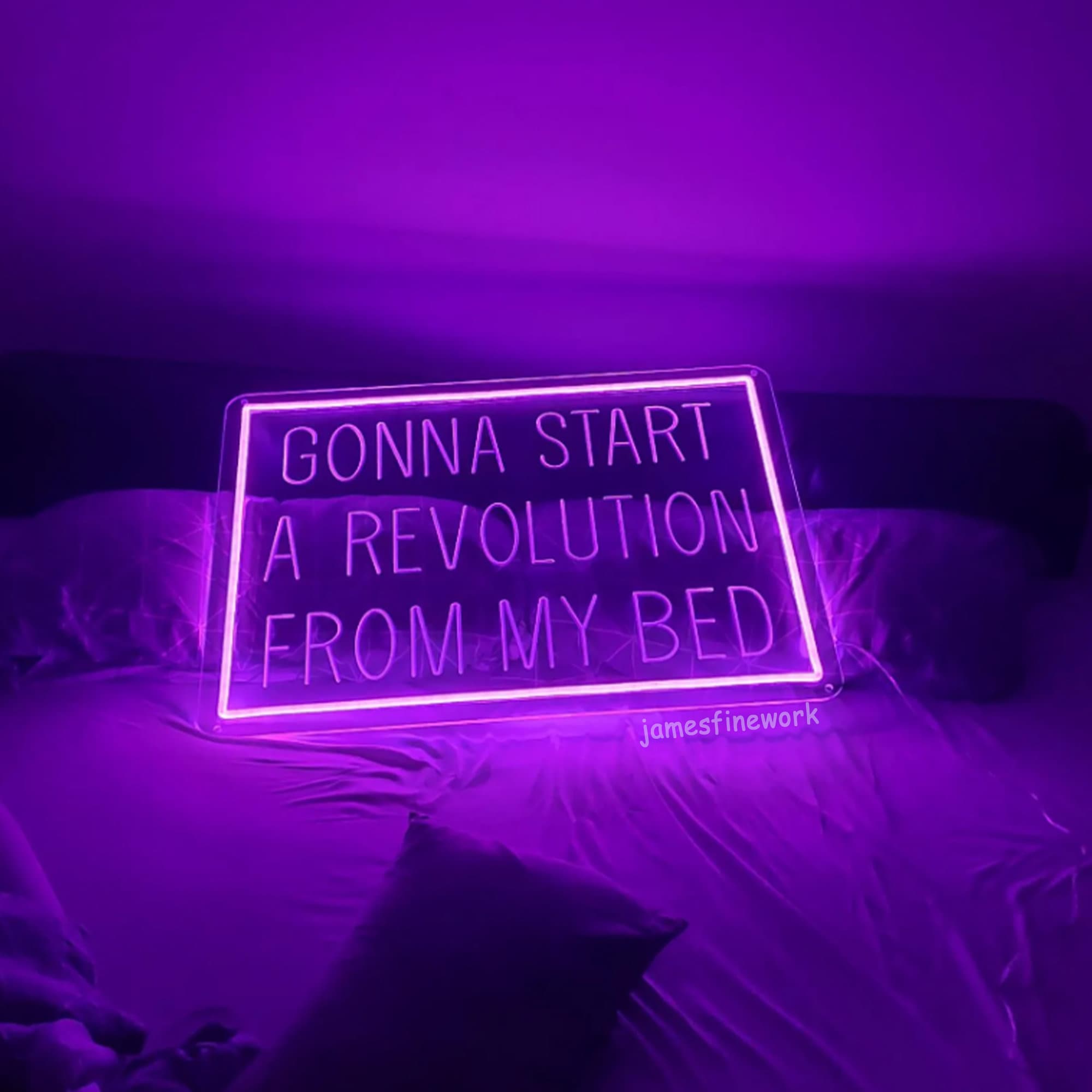 Ich werde Neonschild starten, Neonlicht, Geschenke für Musikliebhaber, Oasis-Musikwandkunst, Retro-Zitat-Neon