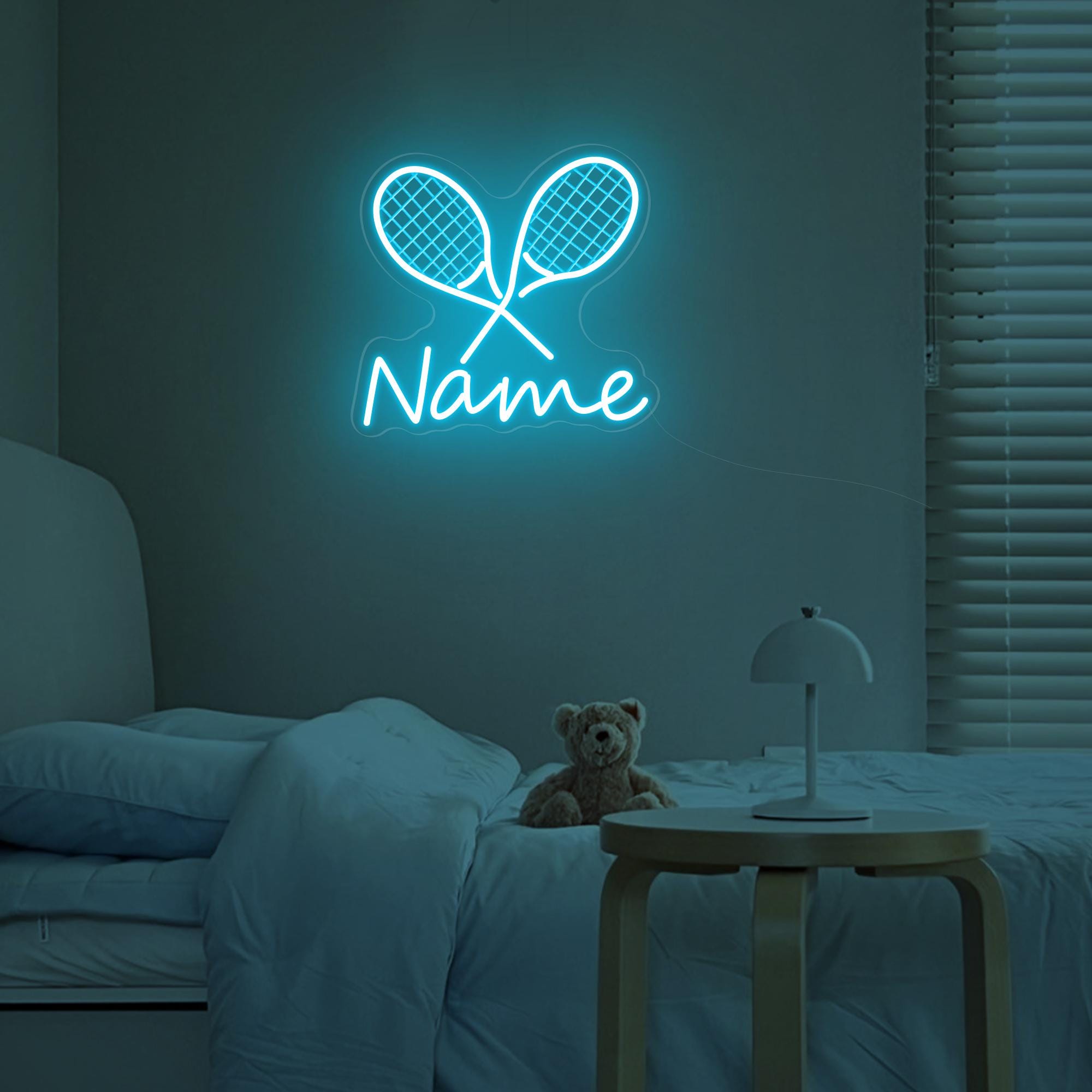 Tennis Racket Sign Custom Custom Tennis Neon Sign, Tennis Racket Led Sign, Custom Neon Light for ...