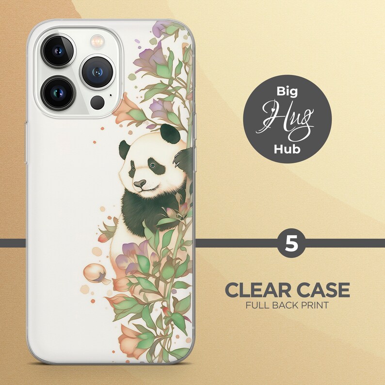 Panda-telefonskal: Mjukt gelfodral för iPhone 17, Samsung S26, Pixel 10a bild 6