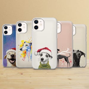 Coque pour iPhone 16 Pro, 15, 14, 13, 12, Samsung S25Ultra, S24Fe, S23, S21, A55, A54, A15, A35, Pixel 9 Pro 8, lévriers