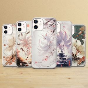 Neunschwänziger Fuchs Mythos Cover für iPhone 16Pro, 15, 14, 13, 12, Samsung S25Ultra, S24Fe, S23, S21, A55, A54, A15, A35 Pixel 9, 8a