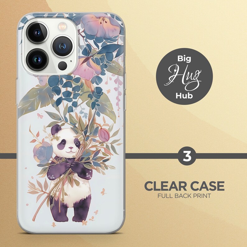 Panda-telefonskal: Mjukt gelfodral för iPhone 17, Samsung S26, Pixel 10a bild 4