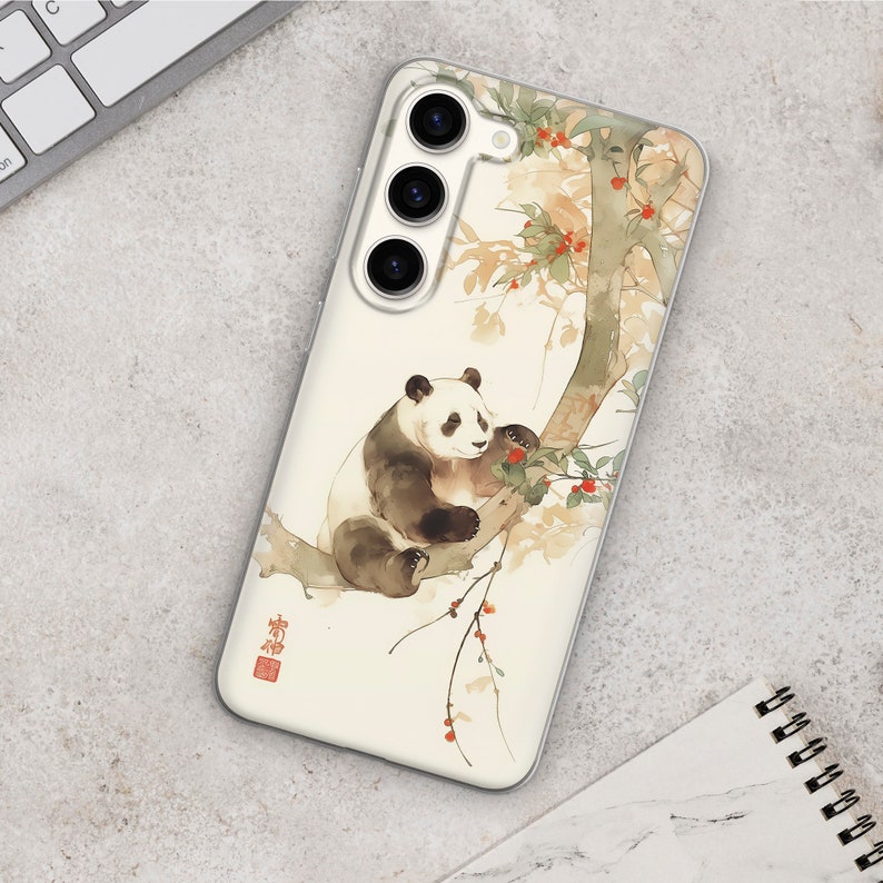 Panda-telefonskal: Mjukt gelfodral för iPhone 17, Samsung S26, Pixel 10a bild 10