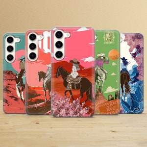 Custodia per telefono Cowgirl in stile western per Samsung Galaxy S25Ultra, S24, S23, A16, A15, A56, iPhone 16e, 15, 14, 13, Pixel 9a, 7A, 6Pro