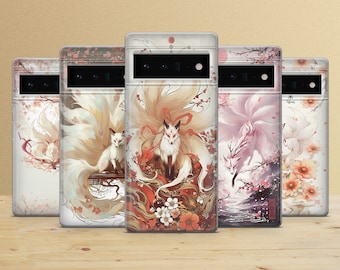 Nine Tail Phone Case Mythical Fox Cover for Google Pixel 9a, 8Pro, 8Pro, 7A, 6A, Samsung S25, S24, A15, A55, A54, A35, iPhone 16Pro, 15, 13