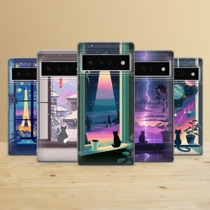 ブラックキャット 携帯ケース プラネットカバー Google Pixel 9a、8Pro、8Pro、7A、6A、Samsung S25、S24、A15、A54、iPhone 16Pro、15、15、13用