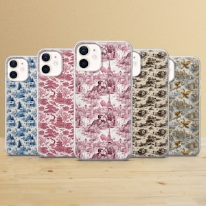 Toile de Jouy Phone Case: Vintage Parisian Cover for iPhone, Samsung & Pixel
