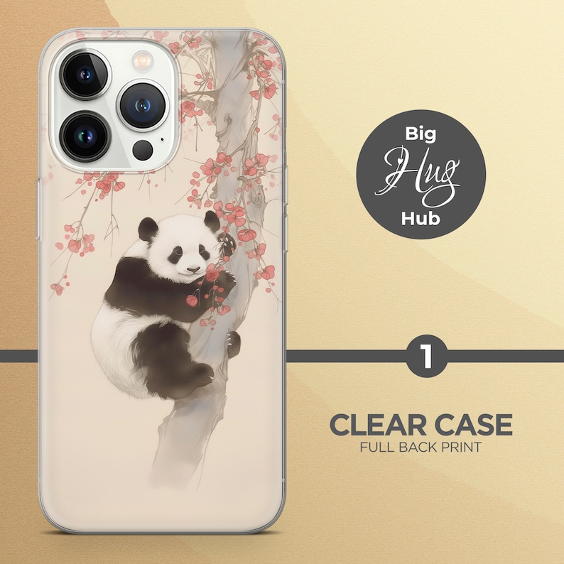 Panda-telefonskal: Mjukt gelfodral för iPhone 17, Samsung S26, Pixel 10a bild 2