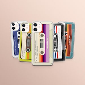 Personalized Retro Cassette Tape Phone Case: 80s Vibe Soft Gel Cover