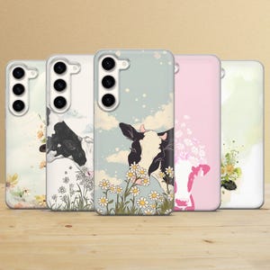 Cute Cow Phone Case Mammal Cover for Samsung Galaxy S24Ultra, S23FE, S22, A15, A35, A54, A55, A05s, iPhone 17, 15, 14, 13 Pixel 10, 8Pro, 7A
