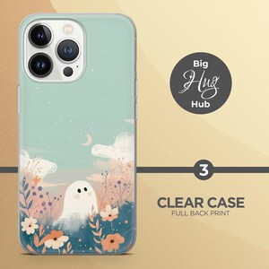 Cute Ghost Phone Case, Spooky Cottagecore Cover for iPhone 17, Samsung A57, Pixel 9a image 4