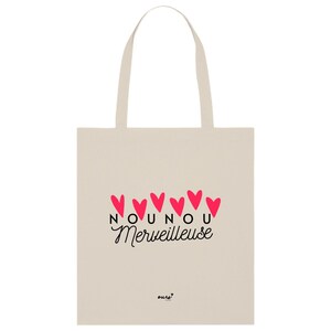 Wunderschöne Einkaufstasche für Nanny aus Bio-Baumwolle - Geschenk für Nanny - personalisiertes Geschenk für Tagesmutter - Danke Nanny