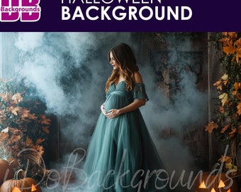 Halloween digital backdrop, Halloween Maternity Photography Digital Prop Composite Holiday Backdrop, Portrait photography creative composite