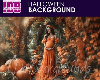 Halloween digital backdrop, Halloween Maternity Photography Digital Prop Composite Holiday Backdrop, Portrait photography creative composite