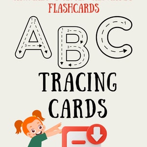 Tarjetas de rastreo del alfabetoAnimales,Tarjetas del alfabeto para el hogar,Plan de estudios escolarEducación en el hogar,Preescolar,Kindergarten,aprendizaje abc,Cartas,Digital