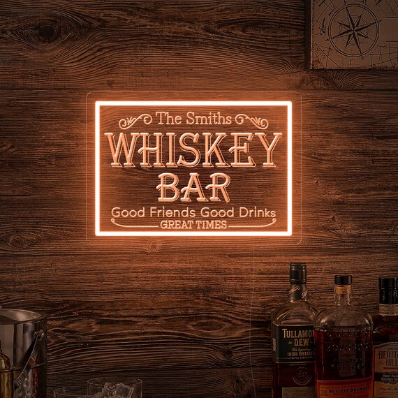 ウイスキー Whiskey ネオン LED 看板 Irish BAR PUB led バーライト 明るい