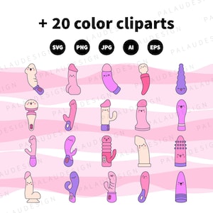 Kawaii Dildos Clip Art – Funny Vector Graphics, Planner Printables ...