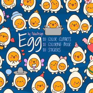 Whimsical Egg Design Collection - Adorable Breakfast Clipart Set - SVG & PNG Files
