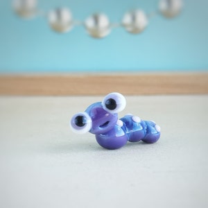 Glass figurines Caterpillar figurine Miniature caterpillar Glass caterpillar miniature animals desk decor Worm tiny glass animals aquarium