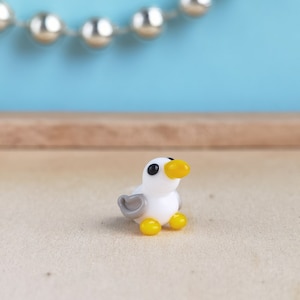 Tiny glass animals Glass figurines SEAGULL bird figurine Glass seagull figurine Tiny seagull Miniature seagull  Glass birds