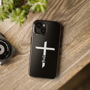Faith Cross Phone Case, Christian iPhone Case, Christian Gift, Faith Phone Case, Religious Gift, Aesthetic Church Gift, iPhone 11 12 13 14