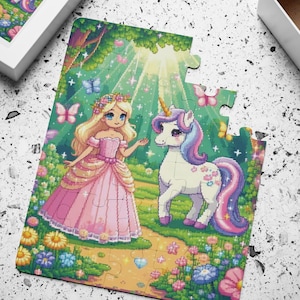 Kids Puzzle Toy - Girls Kids Unicorn Princess Puzzle, Children Puzzle Fun Gift for Girls, Educational Toy, Birthday Present, Unicorn Lover