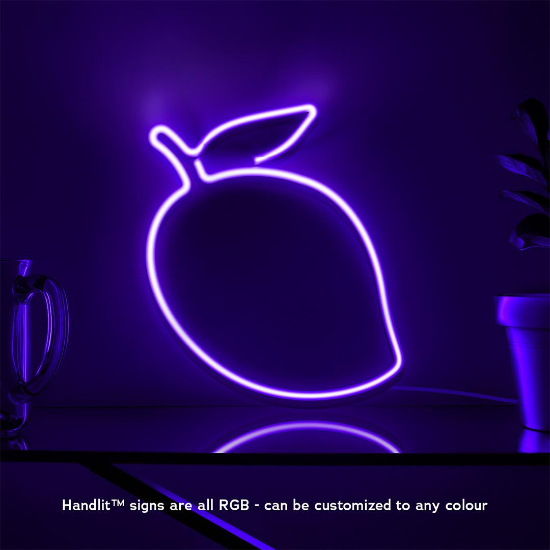 Mango Neon LED Sign - Custom RGB Colour Changing Gift for Desk Wall ...
