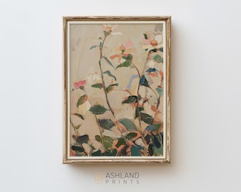 Wildflowers Oil Painting | Wall Art Nature Decor | Digital Print | 00124