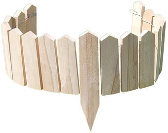 Palisade-Holzzaun, 120 x 20 cm, dickes Holz, unbemalt, streichen Sie den Zaun in jeder Farbe, hartes Buchenholz