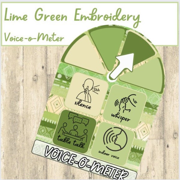 LIME GREEN Classroom Voice-o-Meter