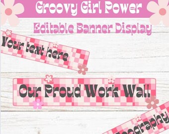 Groovy Girl Power Editable Banner