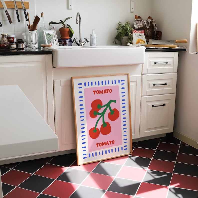art gallery for kitchen art prints digital download... Kitchen Gallery Wall Set, Trendy Fruit and Food Print, Colorful ...